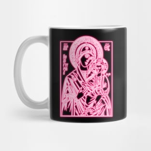 Neon Icon of Virgin Mary and Jesus Mug